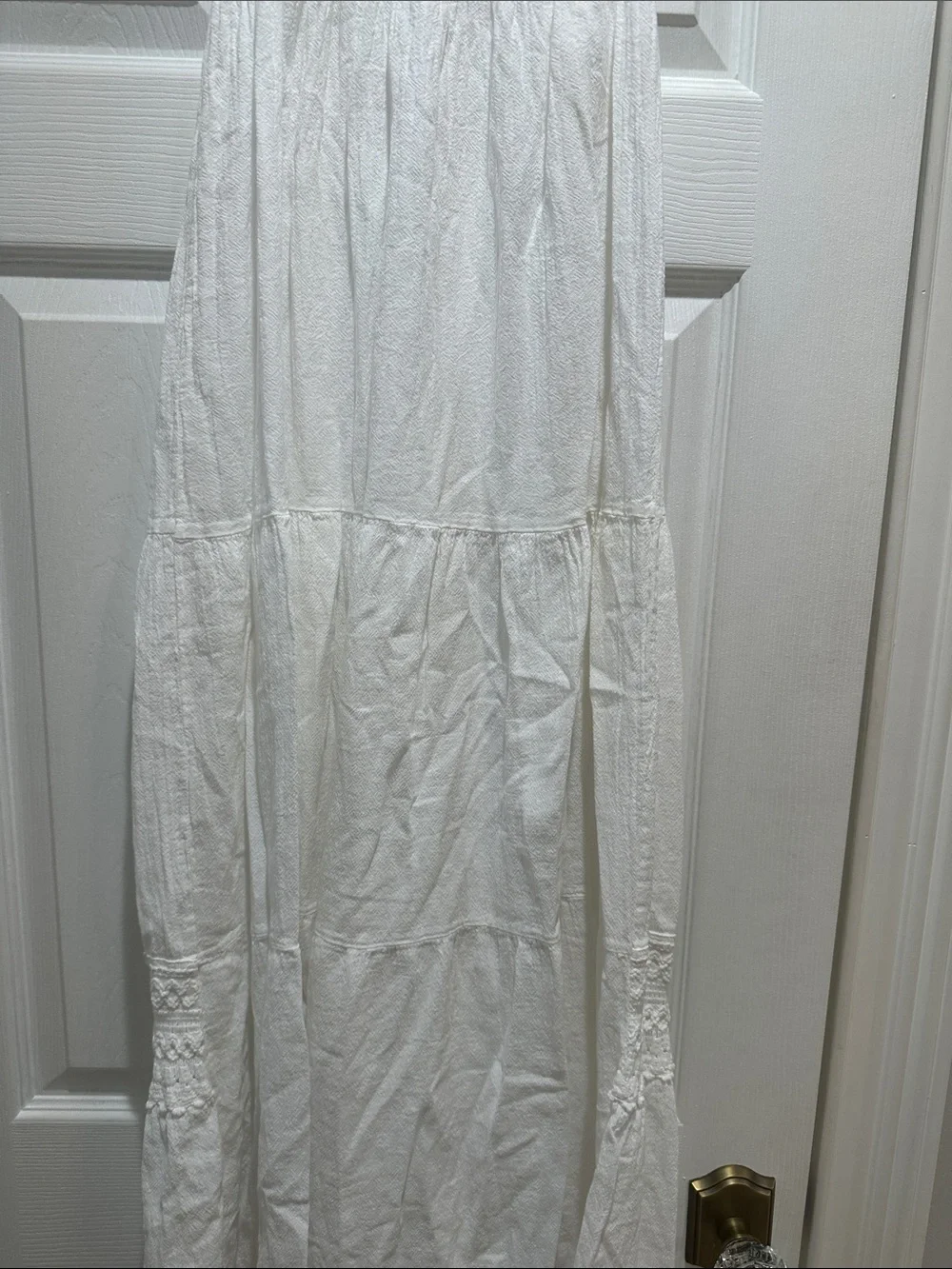White Maxi Strapless Boho Dress